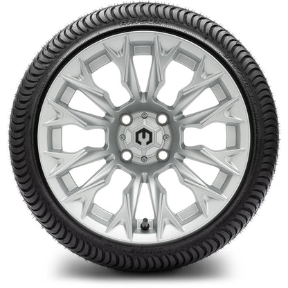 MODZ® 14" Falcon Silver Wheels & Street Tires Combo