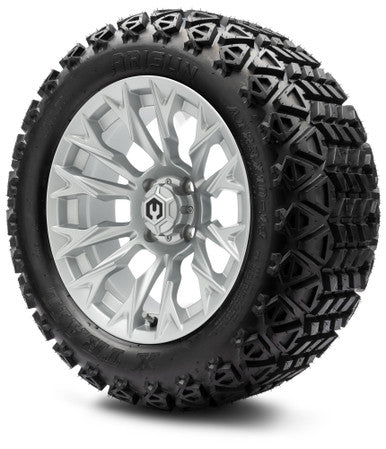 MODZ® 14" Falcon Silver Wheels & Off-Road Tires Combo