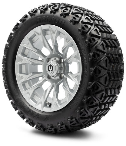 MODZ® 14" Falcon Silver Wheels & Off-Road Tires Combo