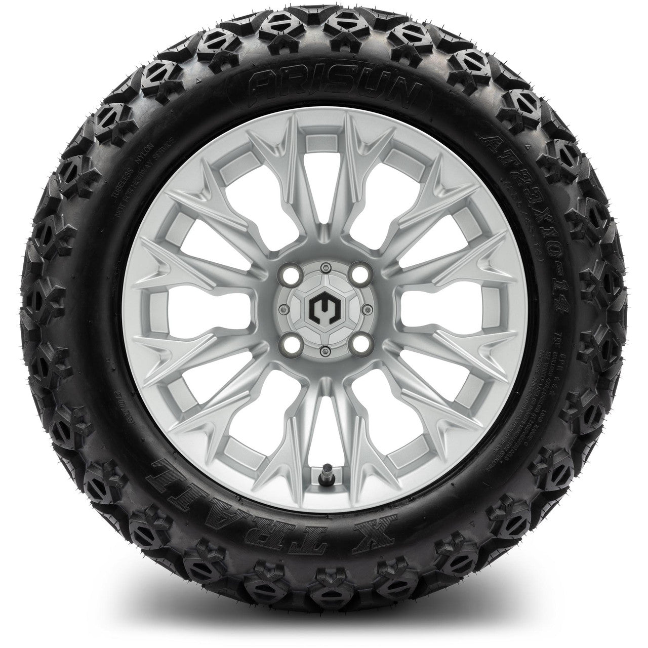 MODZ® 14" Falcon Silver Wheels & Off-Road Tires Combo