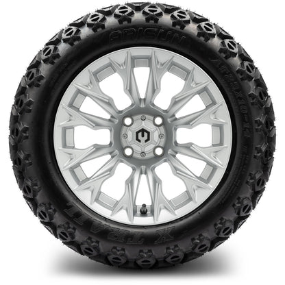 MODZ® 14" Falcon Silver Wheels & Off-Road Tires Combo