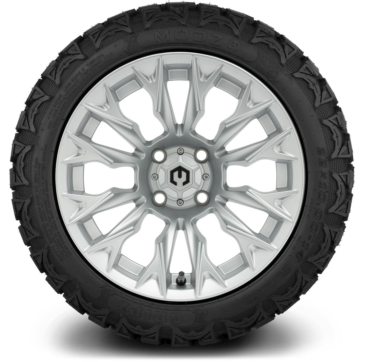 MODZ® 14" Falcon Silver Wheels & Off-Road Tires Combo