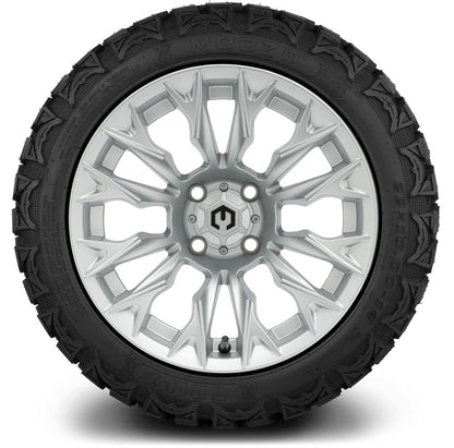 MODZ® 14" Falcon Silver Wheels & Off-Road Tires Combo