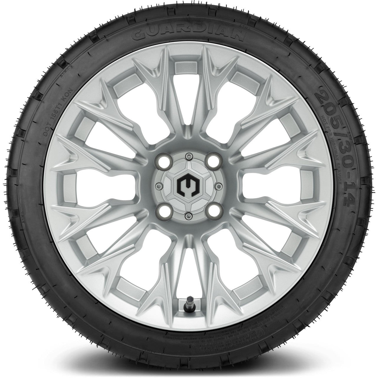 MODZ® 14" Falcon Silver Wheels & Street Tires Combo