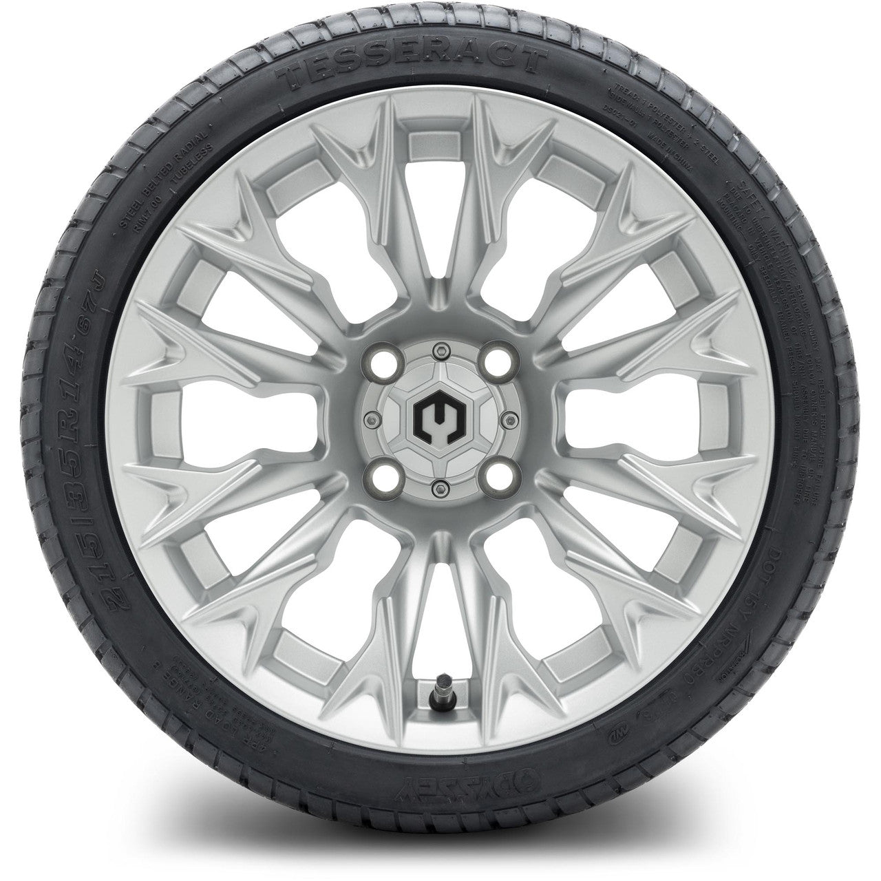 MODZ® 14" Falcon Silver Wheels & Street Tires Combo