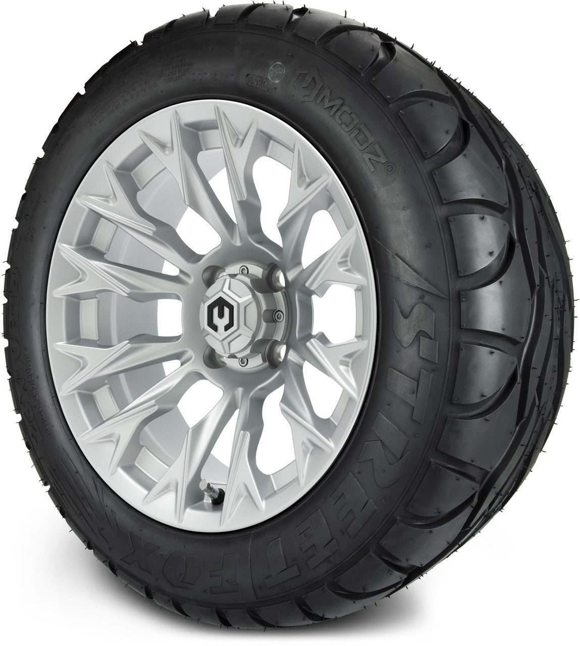 MODZ® 14" Falcon Silver Wheels & Street Tires Combo