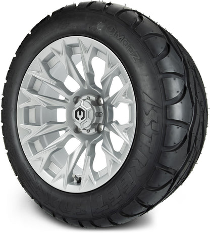MODZ® 14" Falcon Silver Wheels & Street Tires Combo