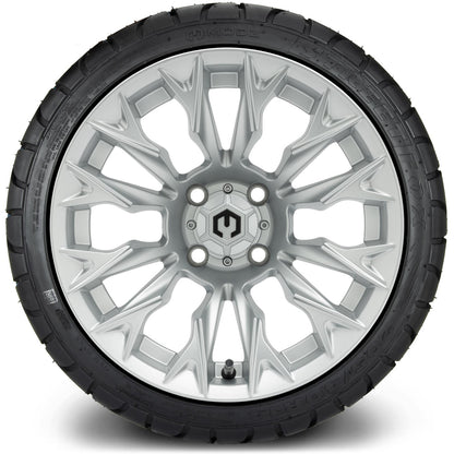MODZ® 14" Falcon Silver Wheels & Street Tires Combo