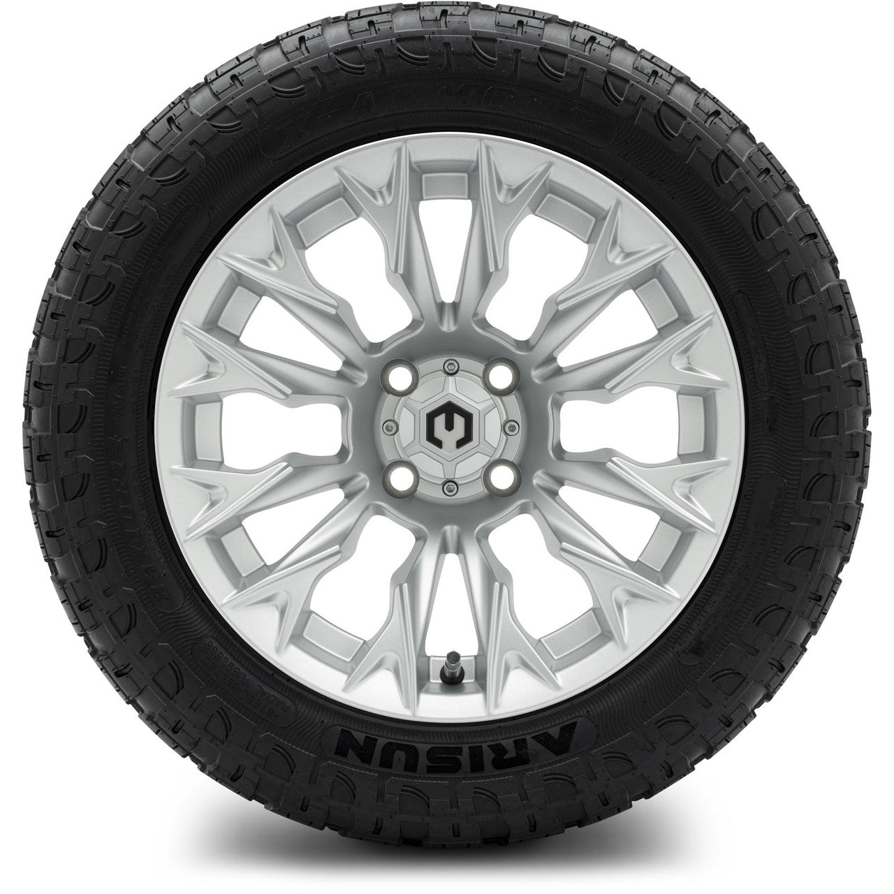 MODZ® 14" Falcon Silver Wheels & Off-Road Tires Combo