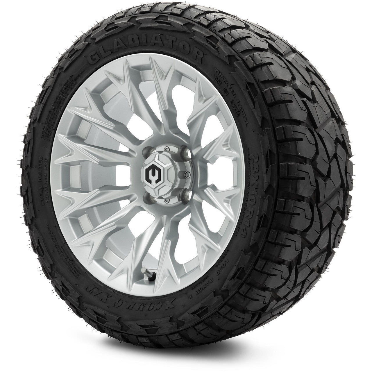 MODZ® 14" Falcon Silver Wheels & Off-Road Tires Combo