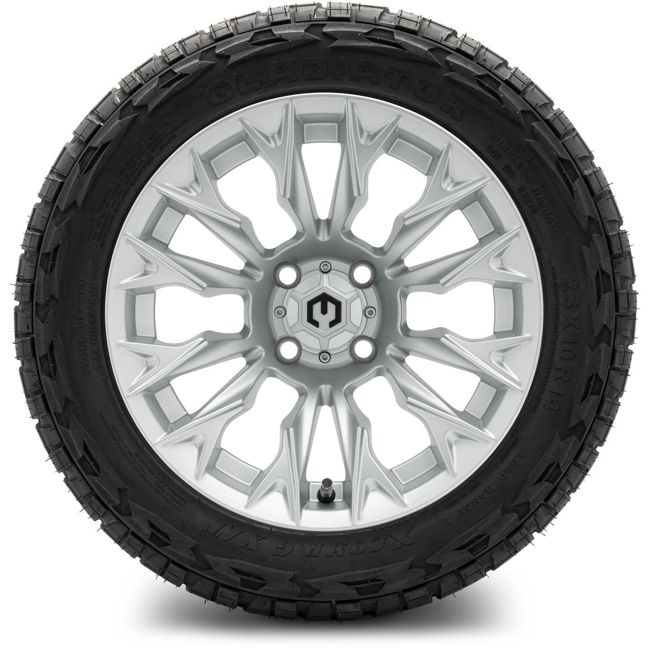 MODZ® 14" Falcon Silver Wheels & Off-Road Tires Combo