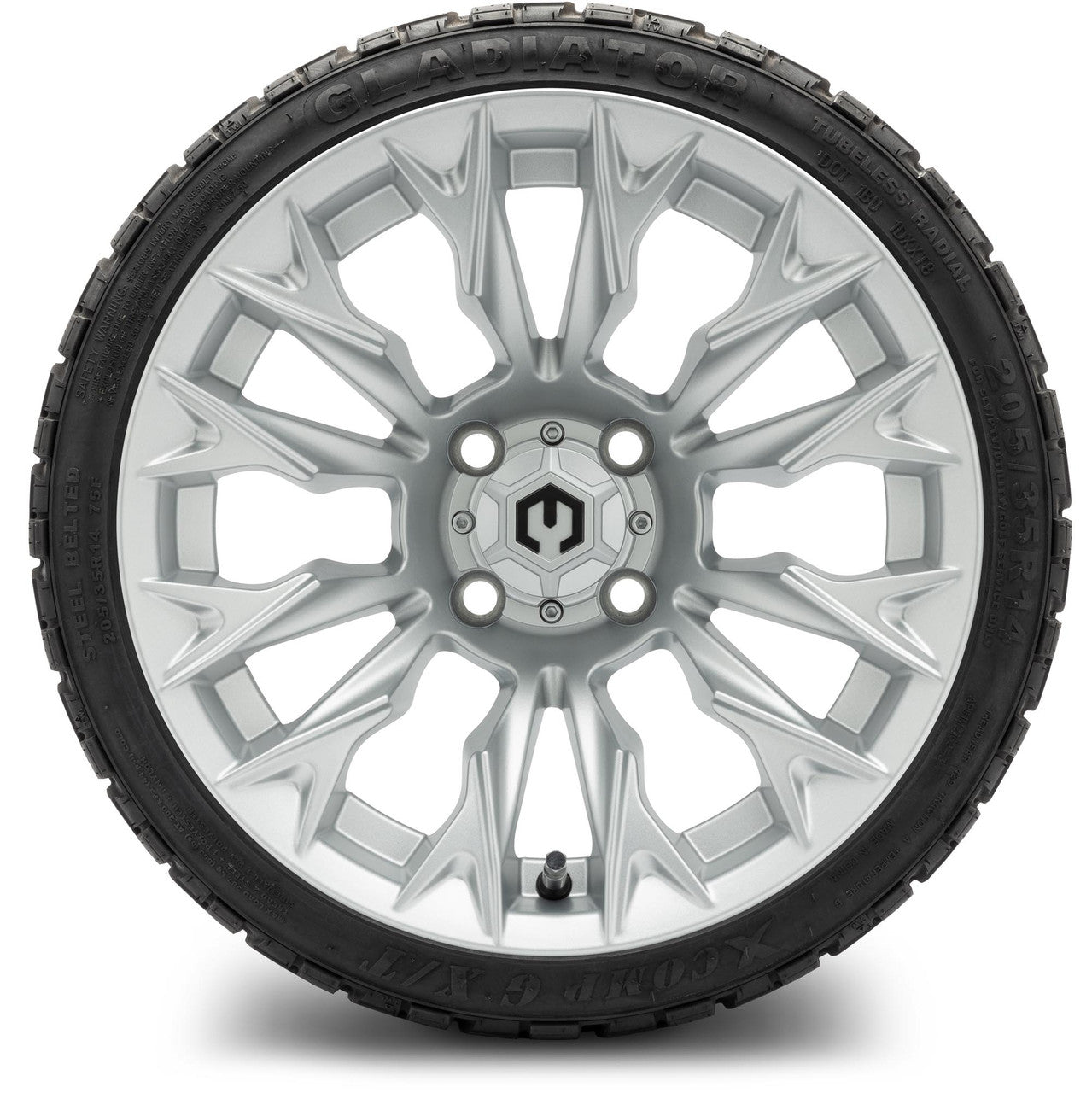 MODZ® 14" Falcon Silver Wheels & Off-Road Tires Combo