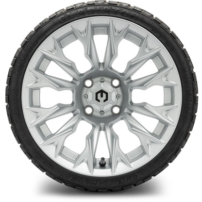 MODZ® 14" Falcon Silver Wheels & Off-Road Tires Combo