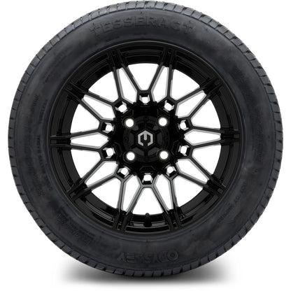 MODZ® 14" Galaxy Glossy Black Wheels & Street Tires Combo