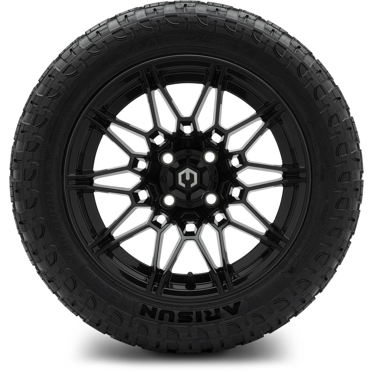 MODZ® 14" Galaxy Glossy Black Wheels & Off-Road Tires Combo