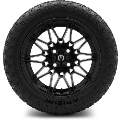 MODZ® 14" Galaxy Glossy Black Wheels & Off-Road Tires Combo