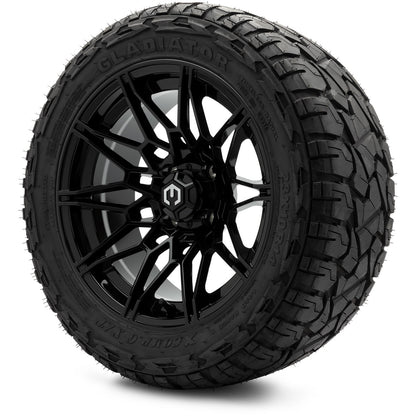 MODZ® 14" Galaxy Glossy Black Wheels & Off-Road Tires Combo