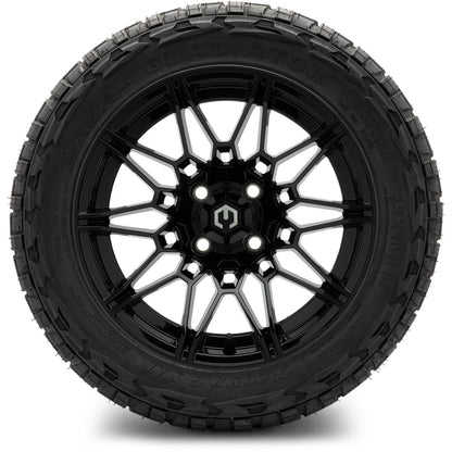 MODZ® 14" Galaxy Glossy Black Wheels & Off-Road Tires Combo