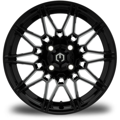 MODZ® Galaxy Glossy Black 14" Golf Cart Wheel