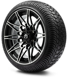MODZ® 14" Galaxy Machined Black Wheels & Street Tires Combo