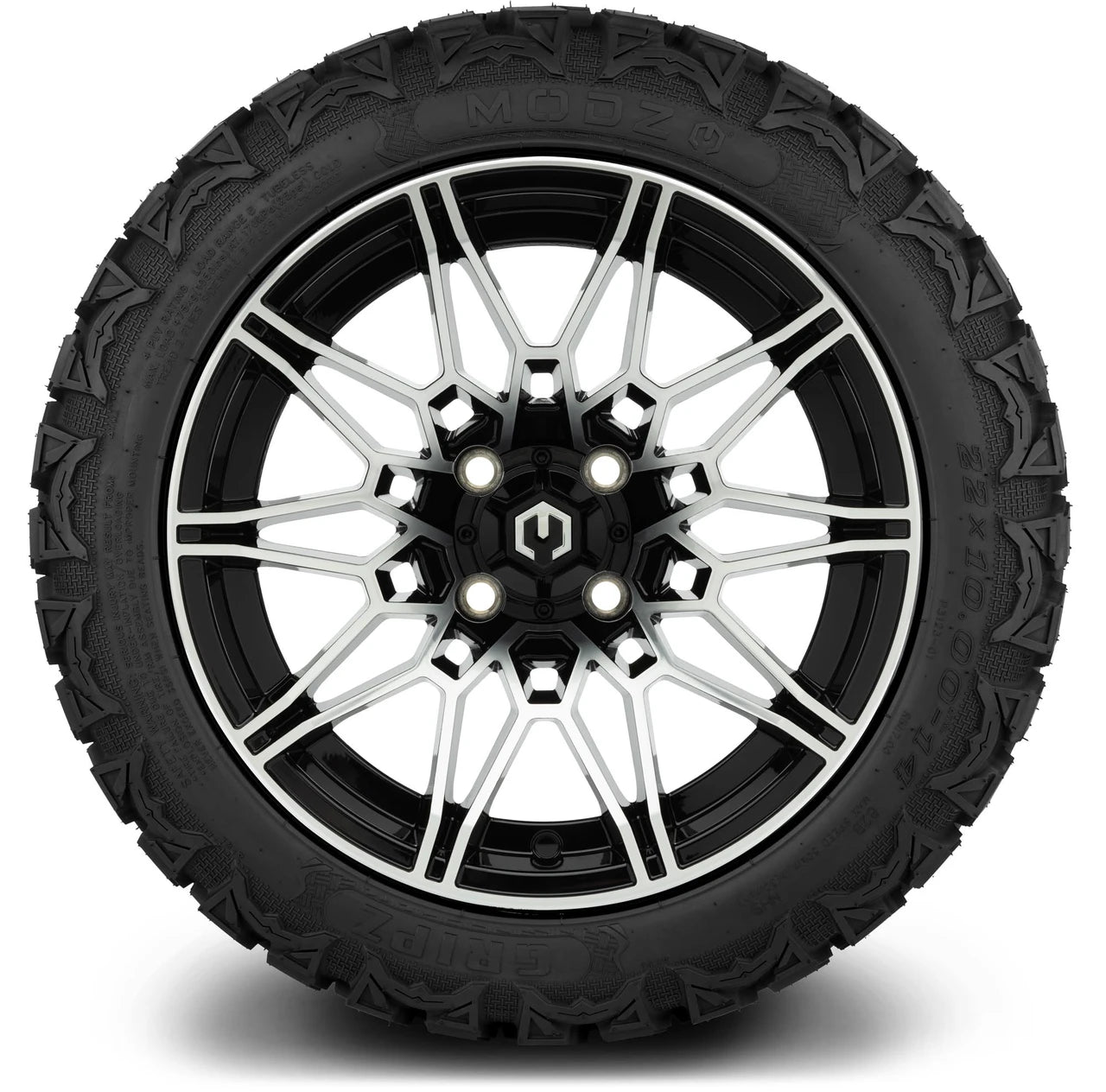 MODZ® 14" Galaxy Machined Black Wheels & Off-Road Tires Combo