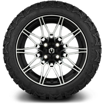 MODZ® 14" Galaxy Machined Black Wheels & Off-Road Tires Combo