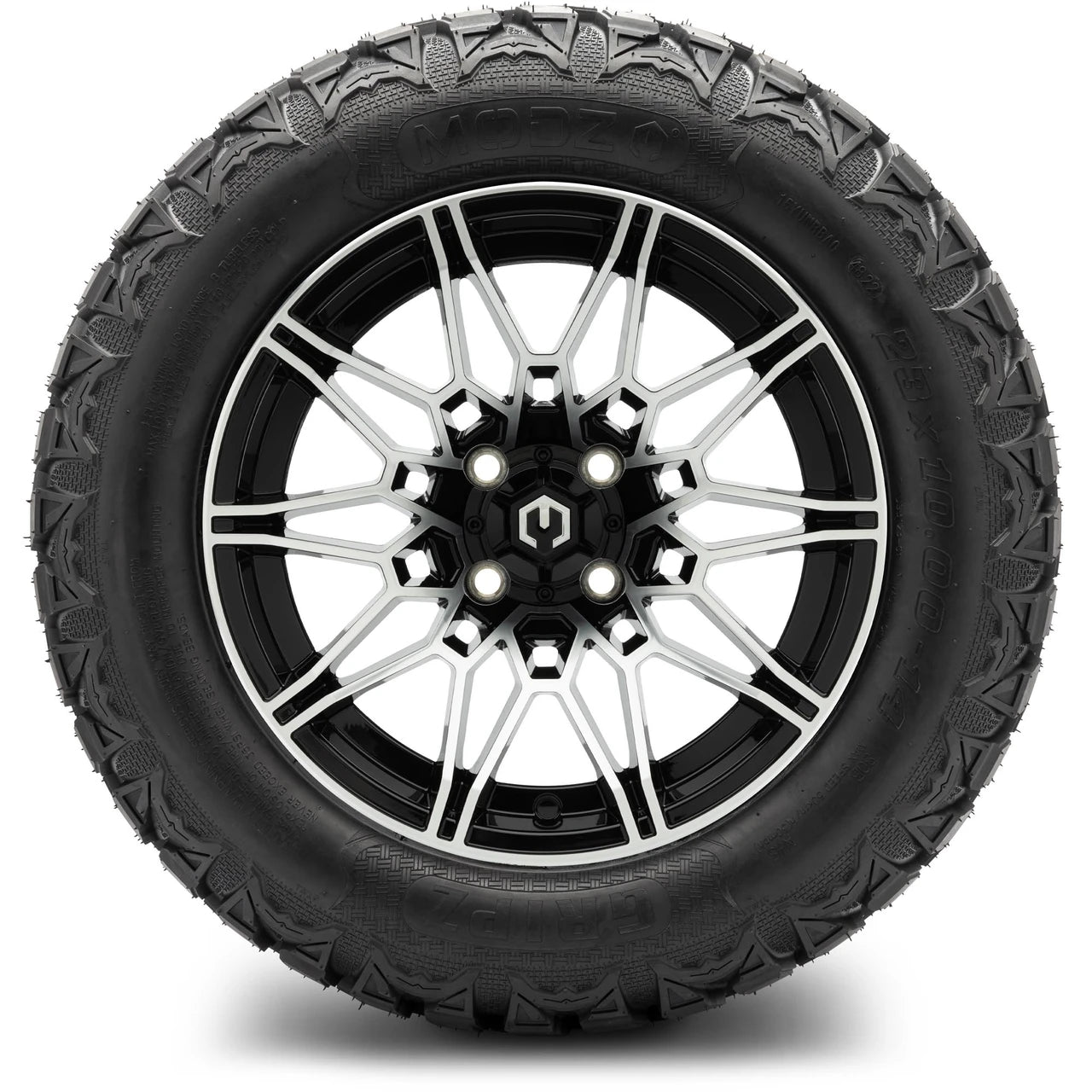 MODZ® 14" Galaxy Machined Black Wheels & Off-Road Tires Combo