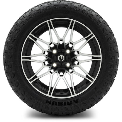 MODZ® 14" Galaxy Machined Black Wheels & Off-Road Tires Combo
