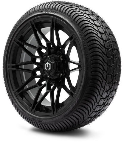 MODZ® 14" Galaxy Matte Black Wheels & Street Tires Combo