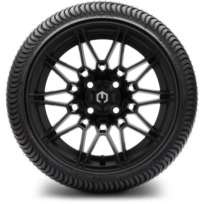 MODZ® 14" Galaxy Matte Black Wheels & Street Tires Combo
