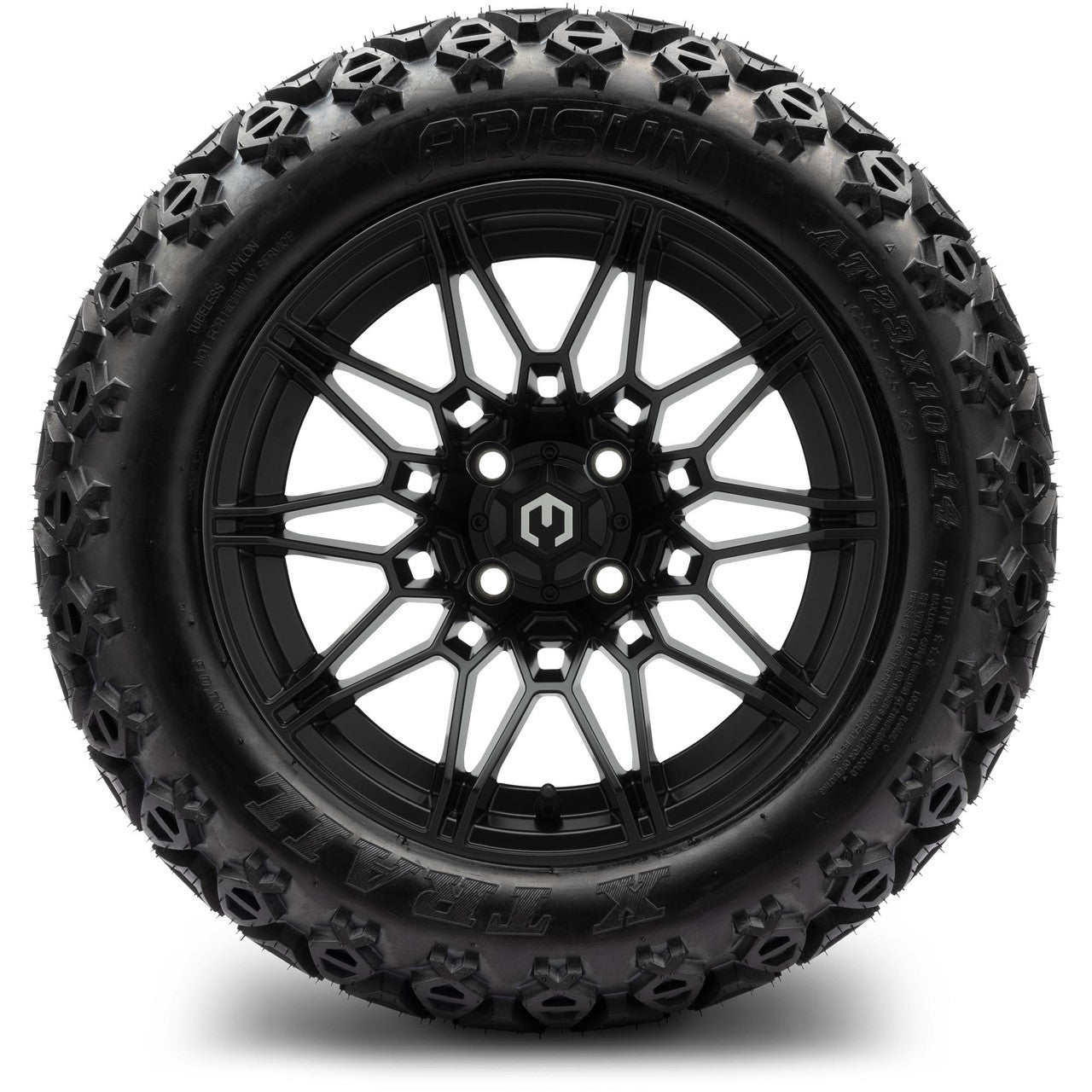 MODZ® 14" Galaxy Matte Black Wheels & Off-Road Tires Combo
