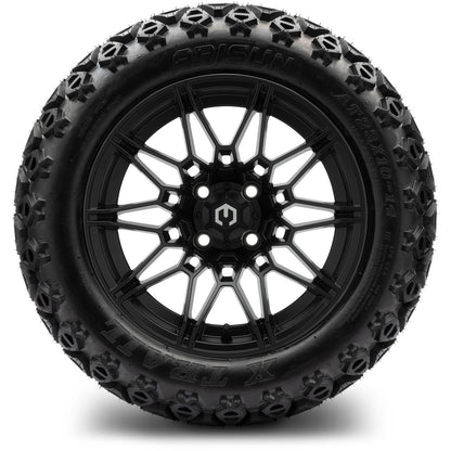 MODZ® 14" Galaxy Matte Black Wheels & Off-Road Tires Combo