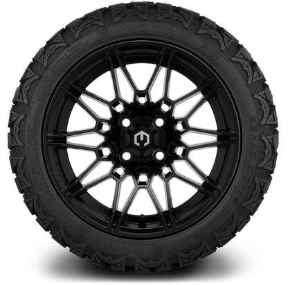 MODZ® 14" Galaxy Matte Black Wheels & Off-Road Tires Combo