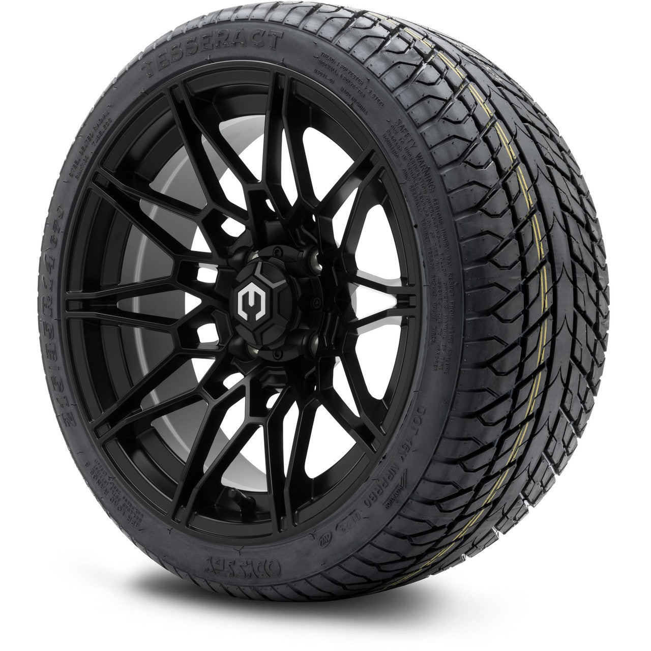 MODZ® 14" Galaxy Matte Black Wheels & Street Tires Combo