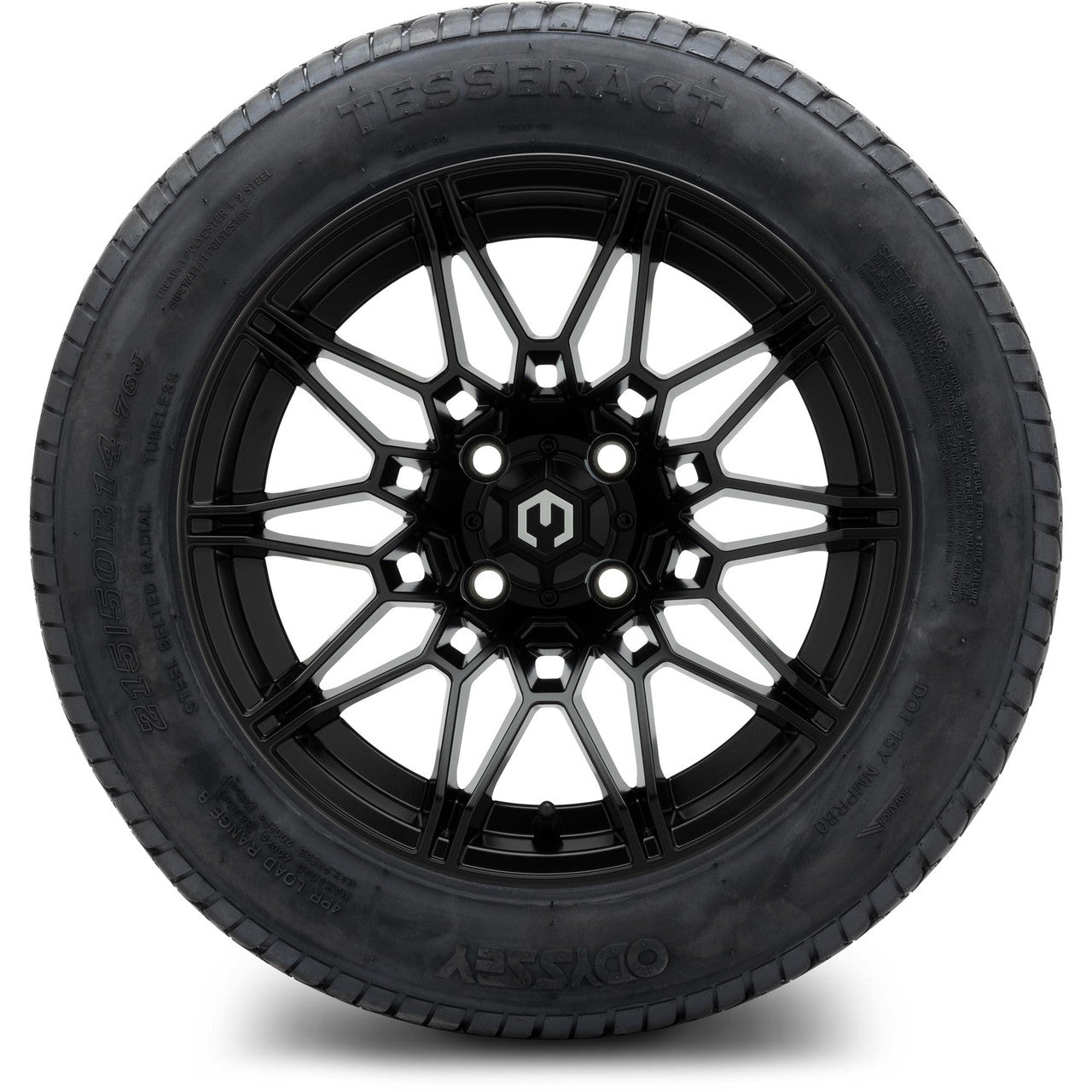 MODZ® 14" Galaxy Matte Black Wheels & Street Tires Combo