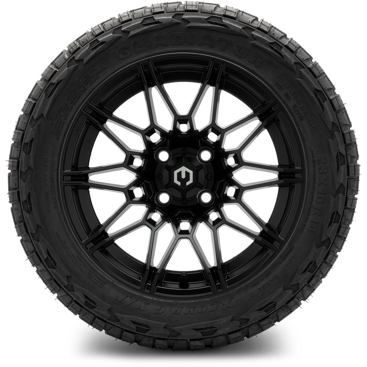 MODZ® 14" Galaxy Matte Black Wheels & Off-Road Tires Combo