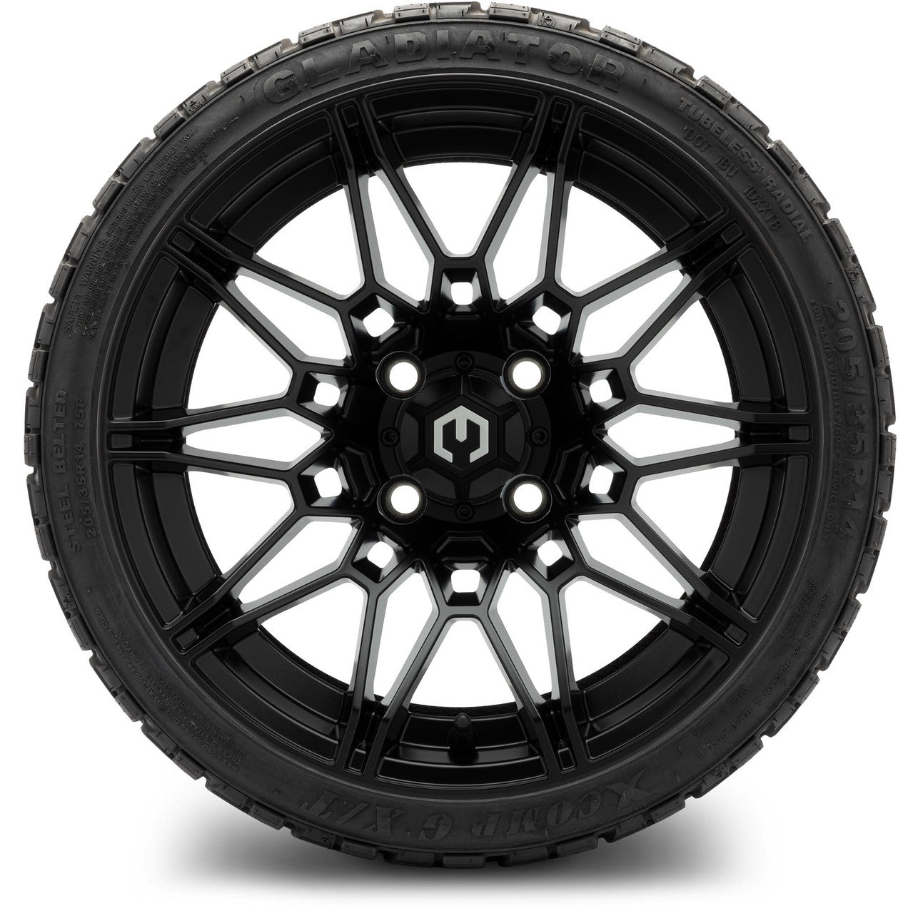 MODZ® 14" Galaxy Matte Black Wheels & Off-Road Tires Combo