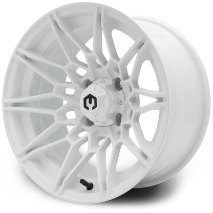 MODZ® Galaxy Glossy White 14" Golf Cart Wheel