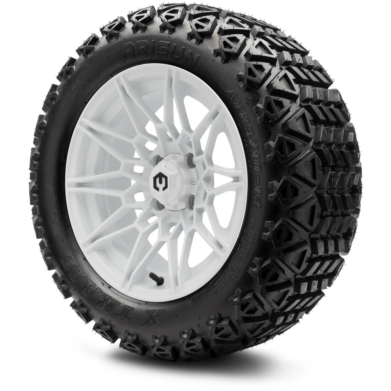 MODZ® 14" Galaxy Glossy White Wheels & Off-Road Tires Combo