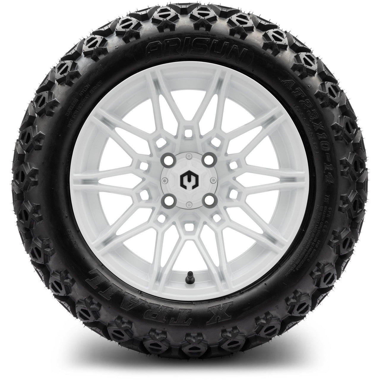 MODZ® 14" Galaxy Glossy White Wheels & Off-Road Tires Combo