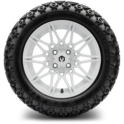 MODZ® 14" Galaxy Glossy White Wheels & Off-Road Tires Combo