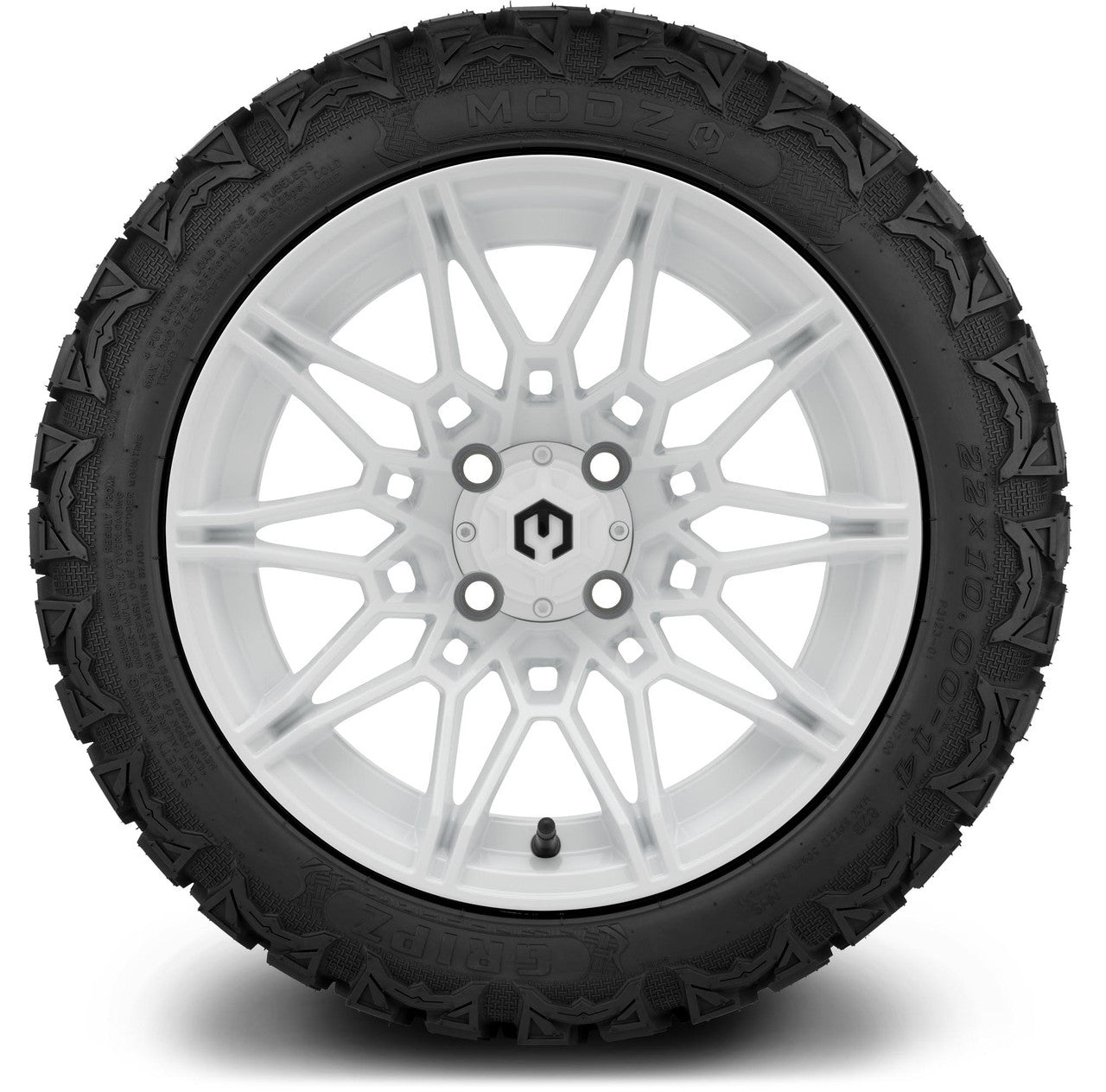 MODZ® 14" Galaxy Glossy White Wheels & Off-Road Tires Combo
