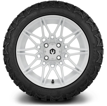 MODZ® 14" Galaxy Glossy White Wheels & Off-Road Tires Combo