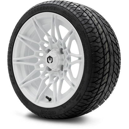 MODZ® 14" Galaxy Glossy White Wheels & Street Tires Combo