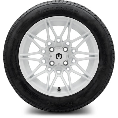 MODZ® 14" Galaxy Glossy White Wheels & Street Tires Combo