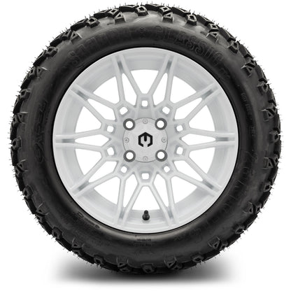 MODZ® 14" Galaxy Glossy White Wheels & Off-Road Tires Combo