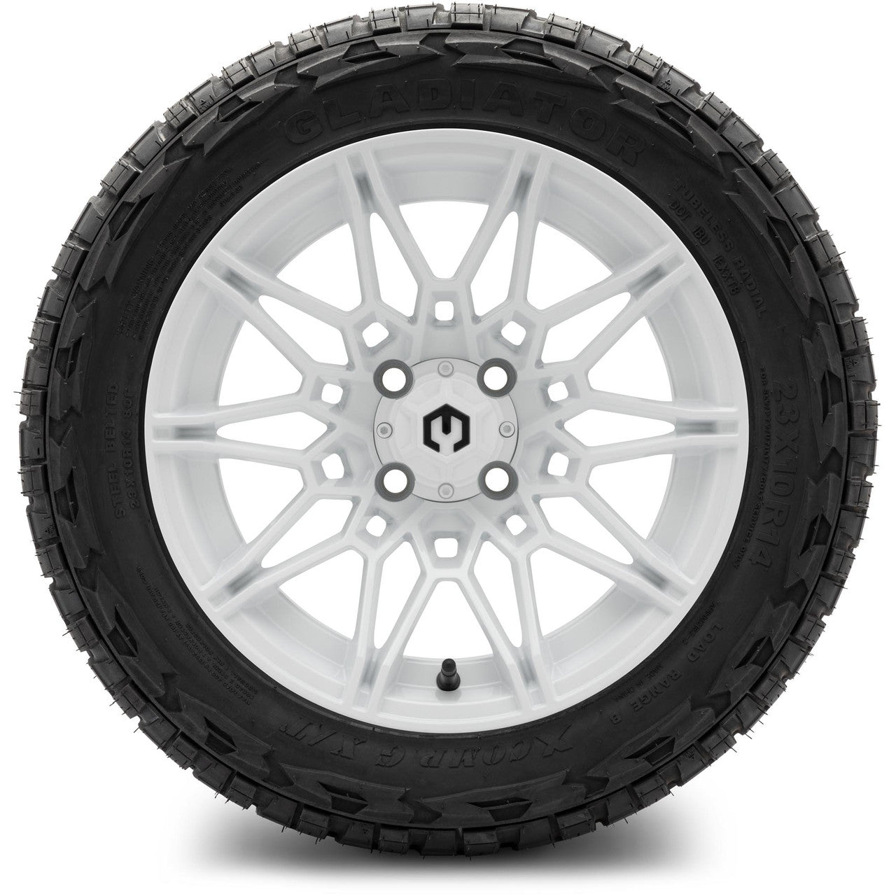 MODZ® 14" Galaxy Glossy White Wheels & Off-Road Tires Combo
