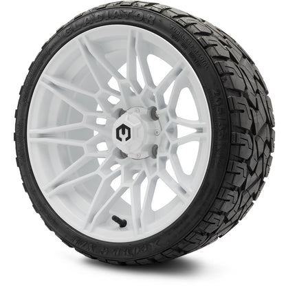 MODZ® 14" Galaxy Glossy White Wheels & Off-Road Tires Combo