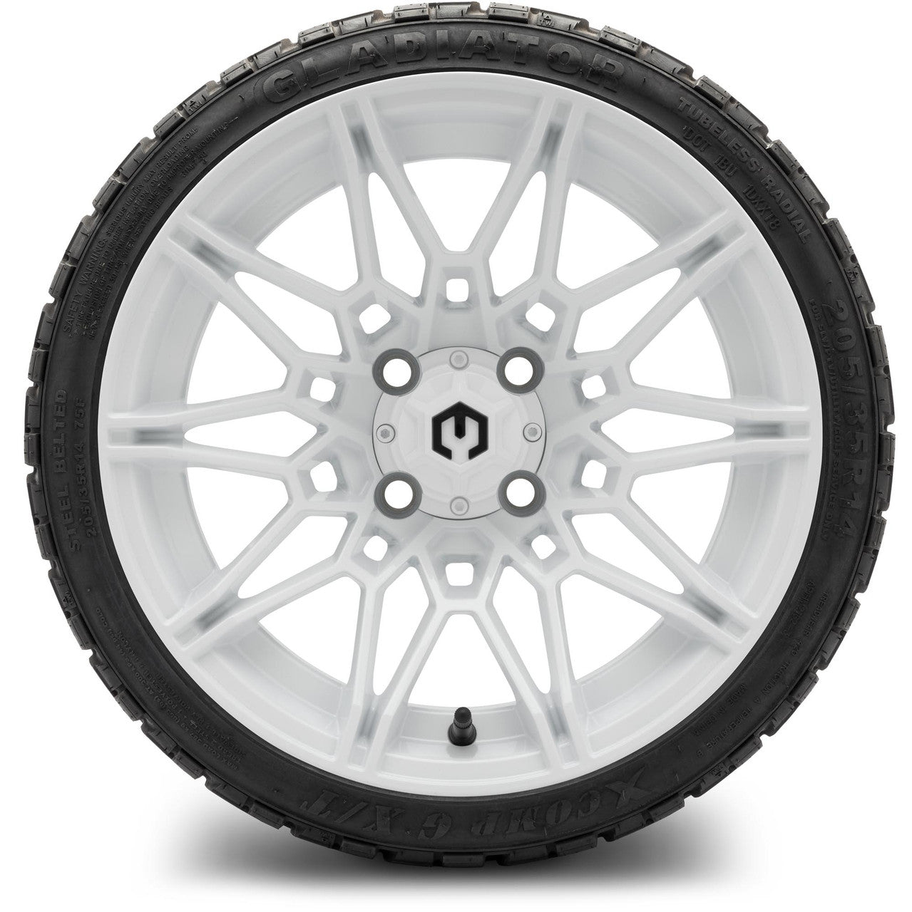 MODZ® 14" Galaxy Glossy White Wheels & Off-Road Tires Combo