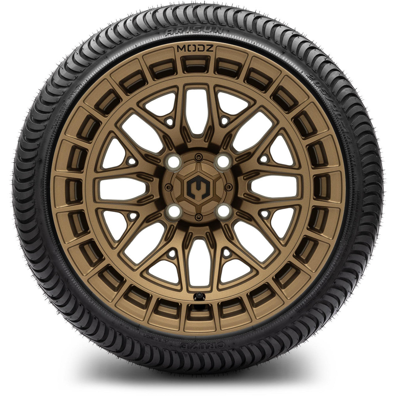 MODZ® 14" Torrent Matte Bronze Wheels & Street Tires Combo